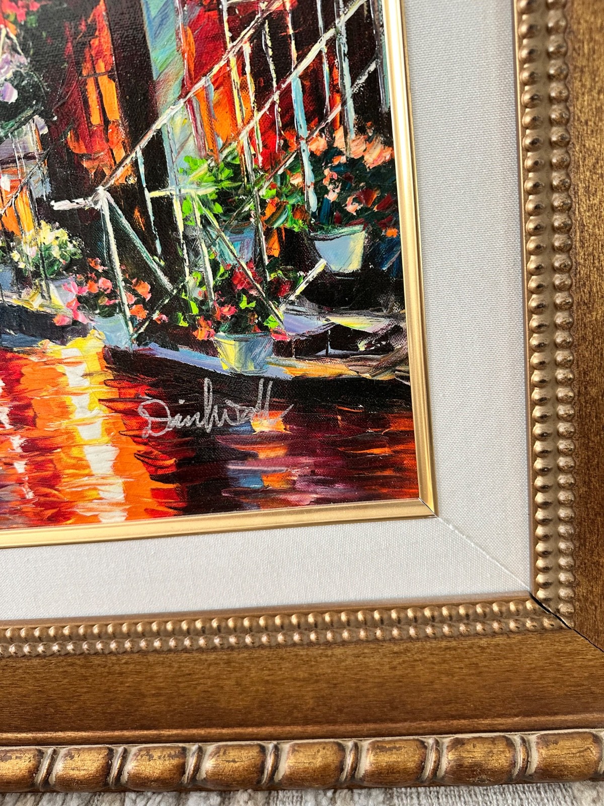 Daniel Wall “City Street Dusk” 2014 24×19-1/4 hand signed, Limited edition