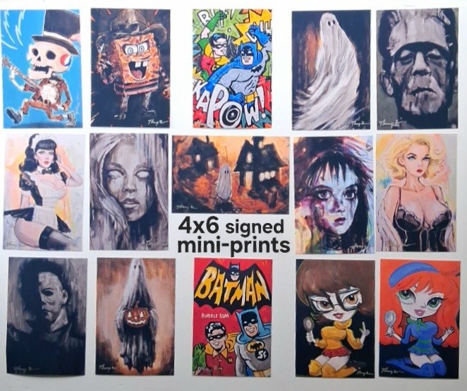 Batman & Robin Batman 66 Limited Ed 2 Hand Signed 4×6 Prints Thayer Art