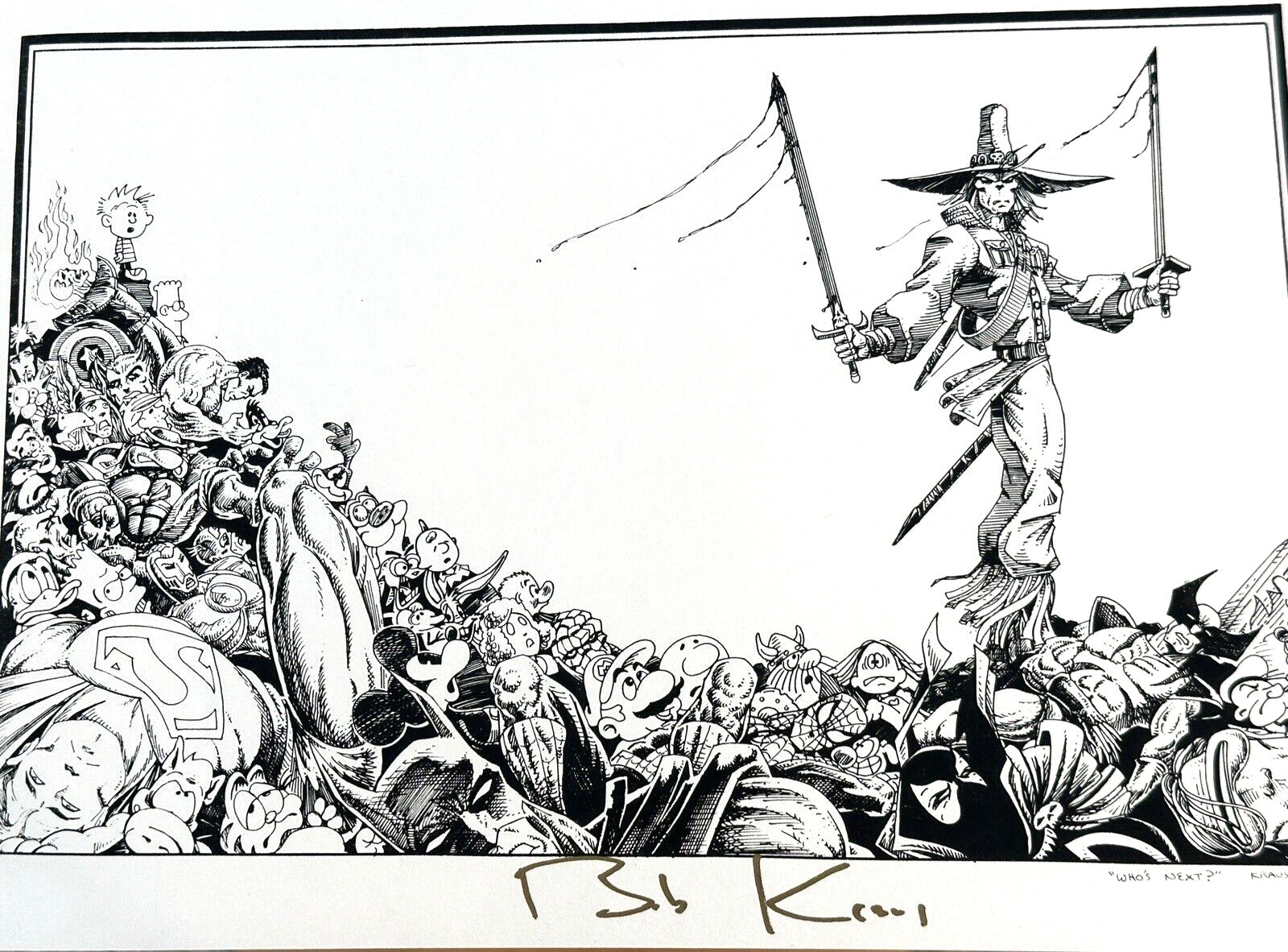 Vintage Bob Kraus Hand Signed Art – Lot Of 10 Pieces – Chakan – SEGA GENESIS