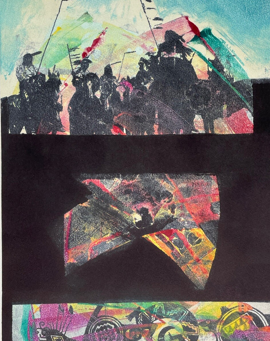 JOHN RICHARDS “Night Changes “Mixed Midia Block print 1/1 Gallery Florida