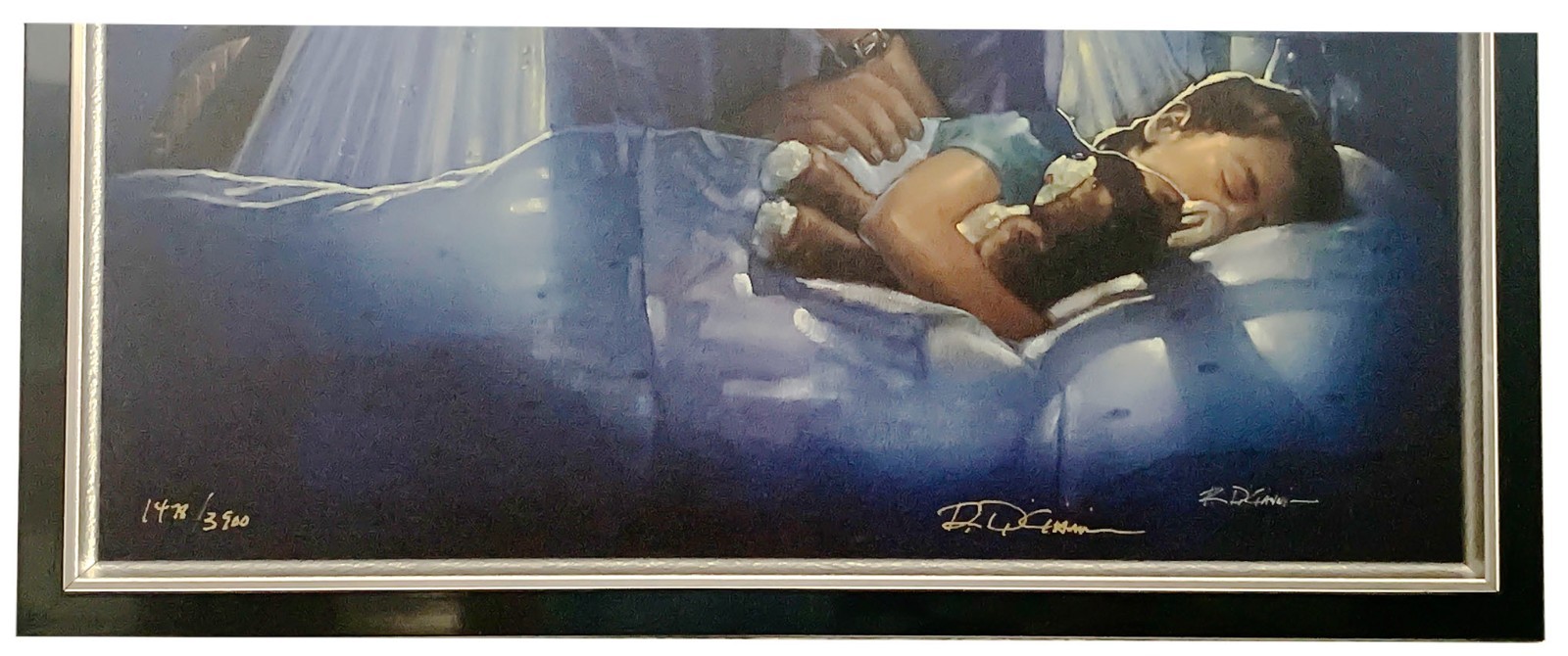 Ron DiCianni Spiritual Warfare Signed & Numbered Framed CANVAS Father Son Prayer