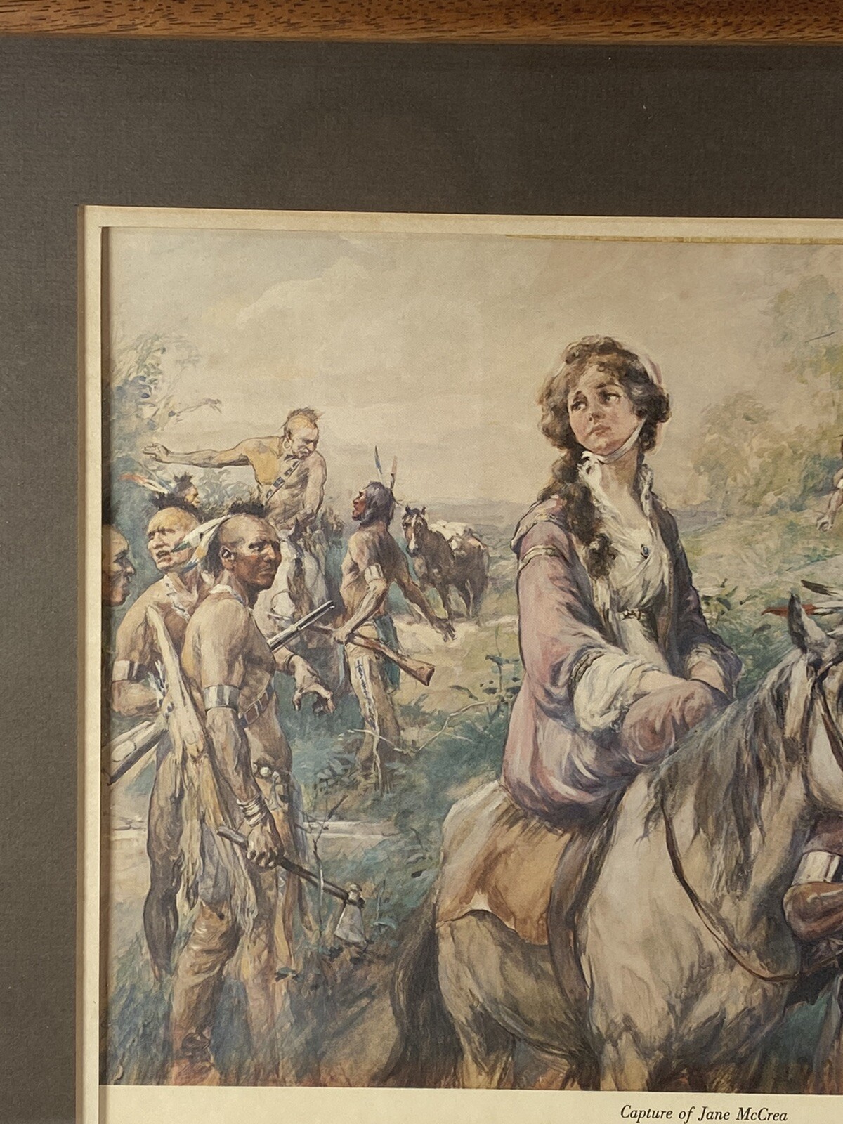 Capture Of Jane McCrea July 1777 North of Ft. Edward NY F.C.Yohn Print