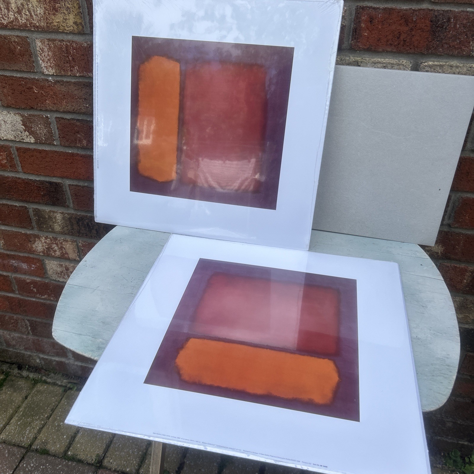 Pair Of Mark Rothco Prints By Icon Art 40X40cm