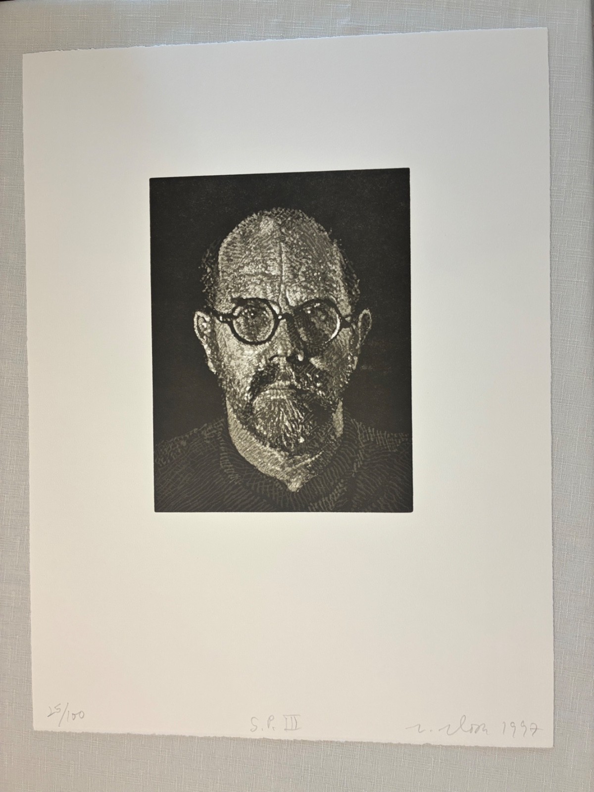 Chuck Close S.P. III Signed and numbered Print edition of 100
