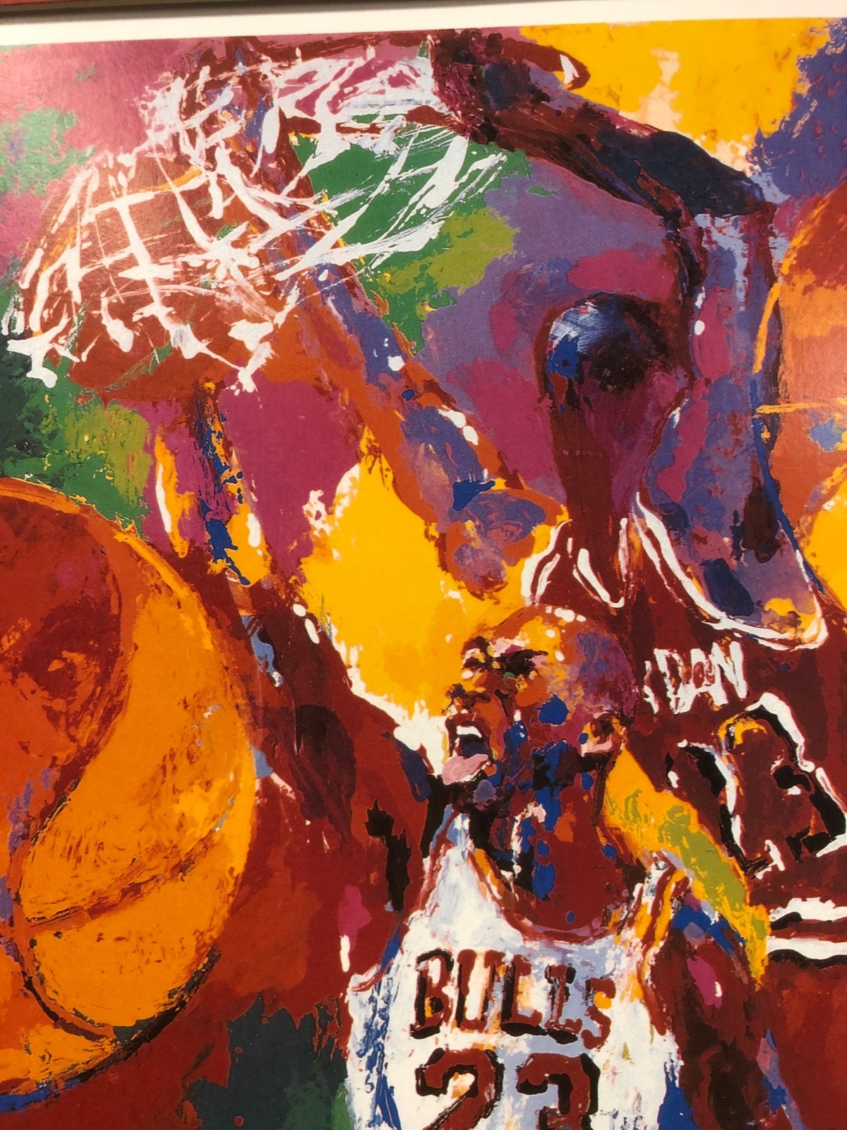 LeRoy Neiman “Michael Jordan” Hand Signed Custom Framed Art Chicago Bulls NBA