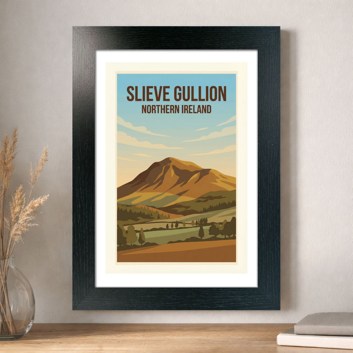 Slieve Gullion, Northern Ireland Travel Poster Giclee Art Print