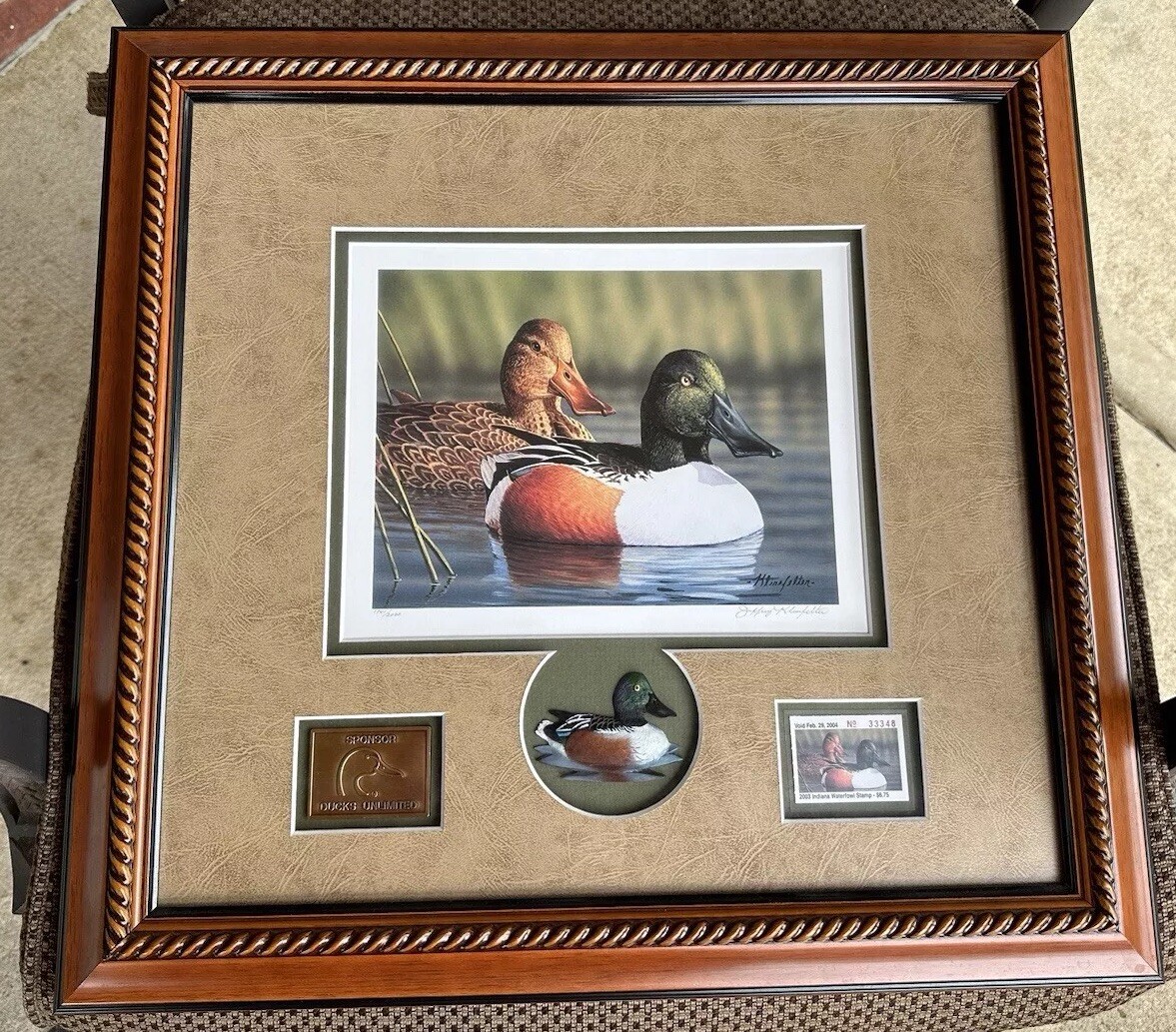 Ducks Unlimited 2003 Jeffrey Klinefelter Indiana Waterfowl Stamp & print Hunting