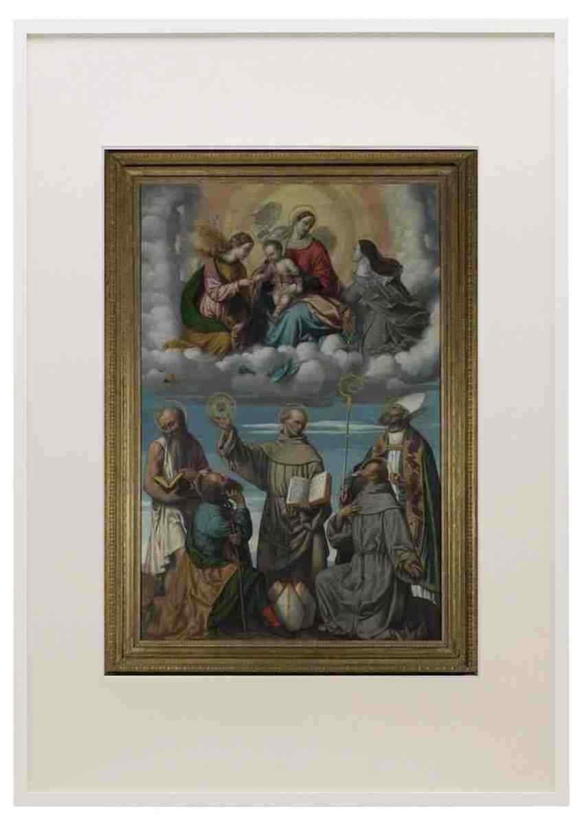 Moretto Da Brescia The Madonna And Child With Saints A3 A4 Framed Print Picture
