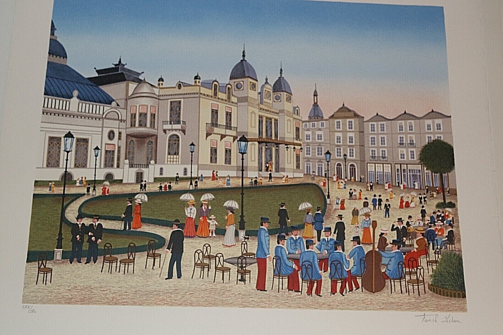 signed FANCH LEDAN “CASINO OF MONTE CARLO” Lithograph with COA Ed. of 280