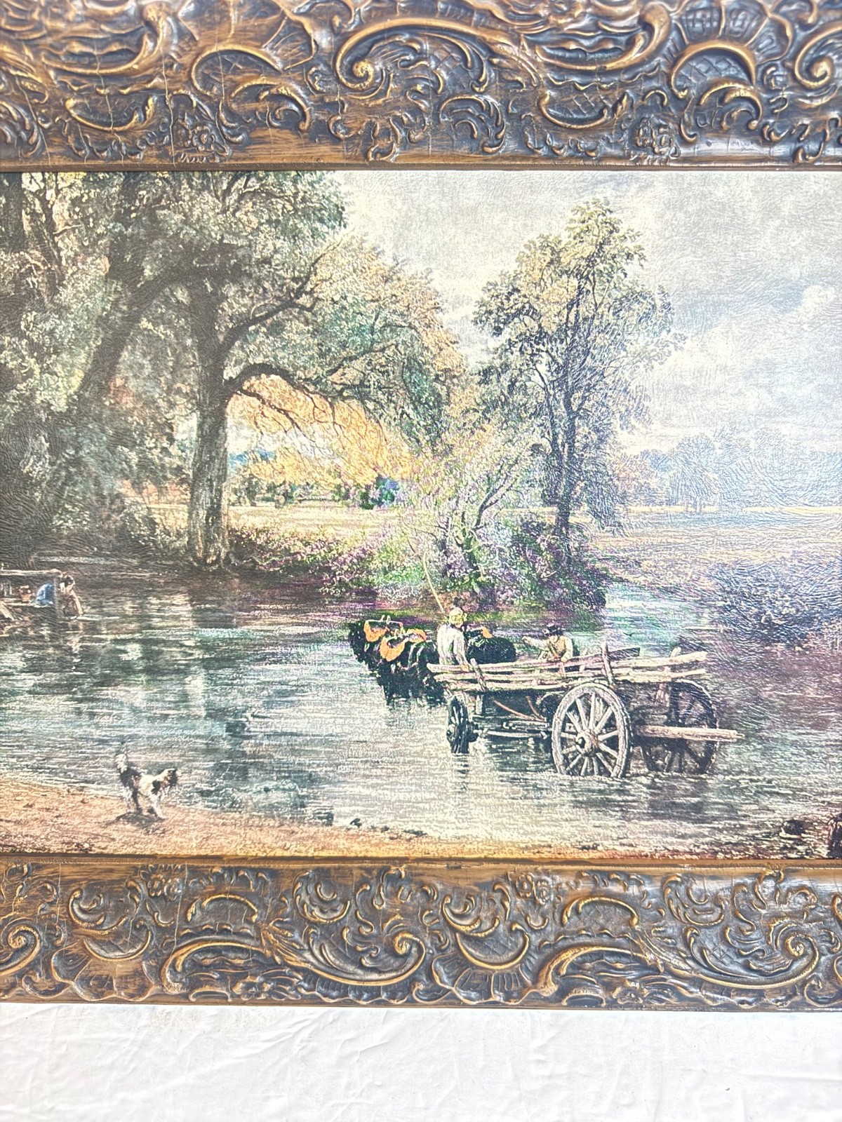 Framed John Constable The Hay Wain Print Ornate Vintage Style Wall Art