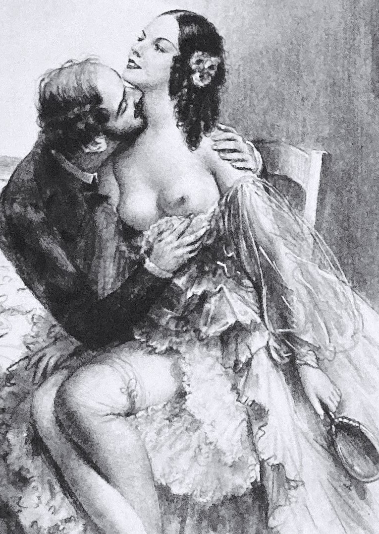 Paul-Emile Bécat Nude Embrace Drypoint Bohemian Paris | Mid-Century Modern 1951