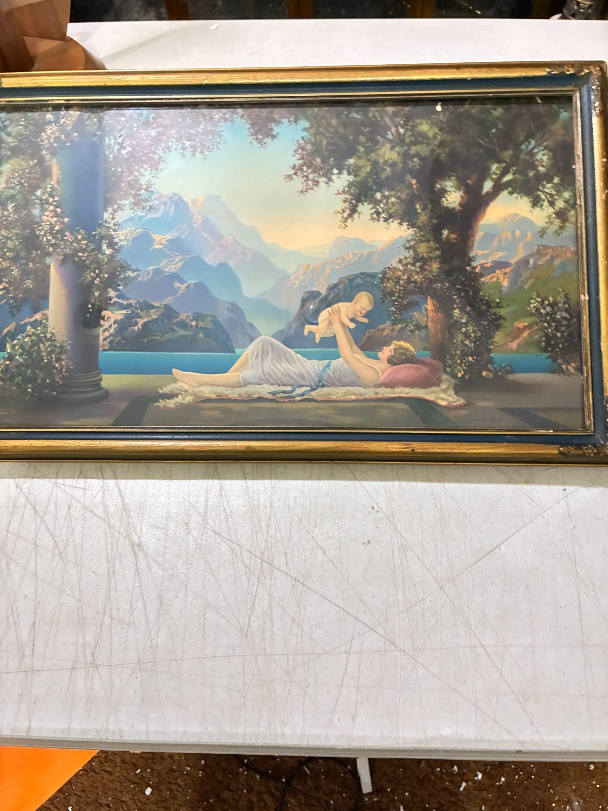 R. Atkinson Fox 1925 Original Framed Print “Love’s Paradise” Borin Medium. Nice!