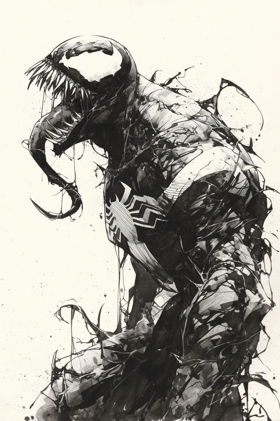 VENOM Fine Art Print 13×19 Limited Edition 1/30 Spider-Man 300 Symbiote