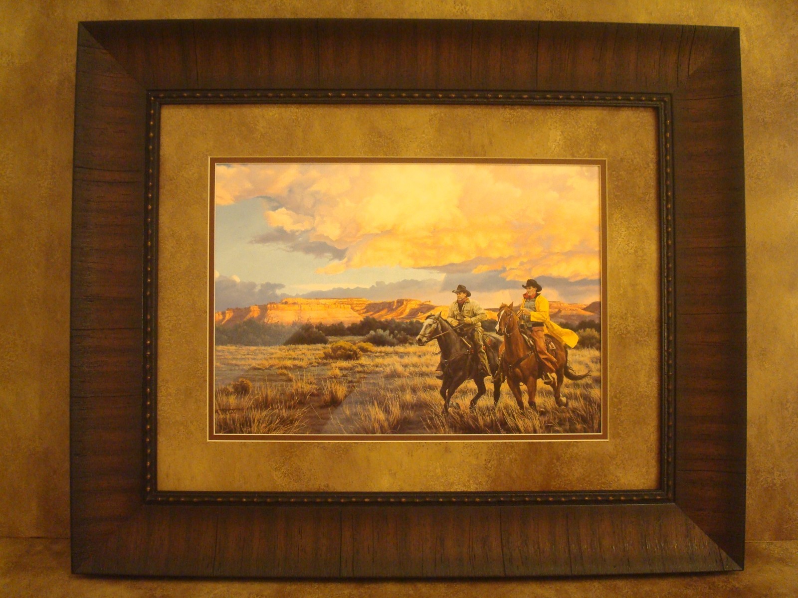 TIM COX FRAMED “RACING SUNDOWN” OPEN EDITION PRINT