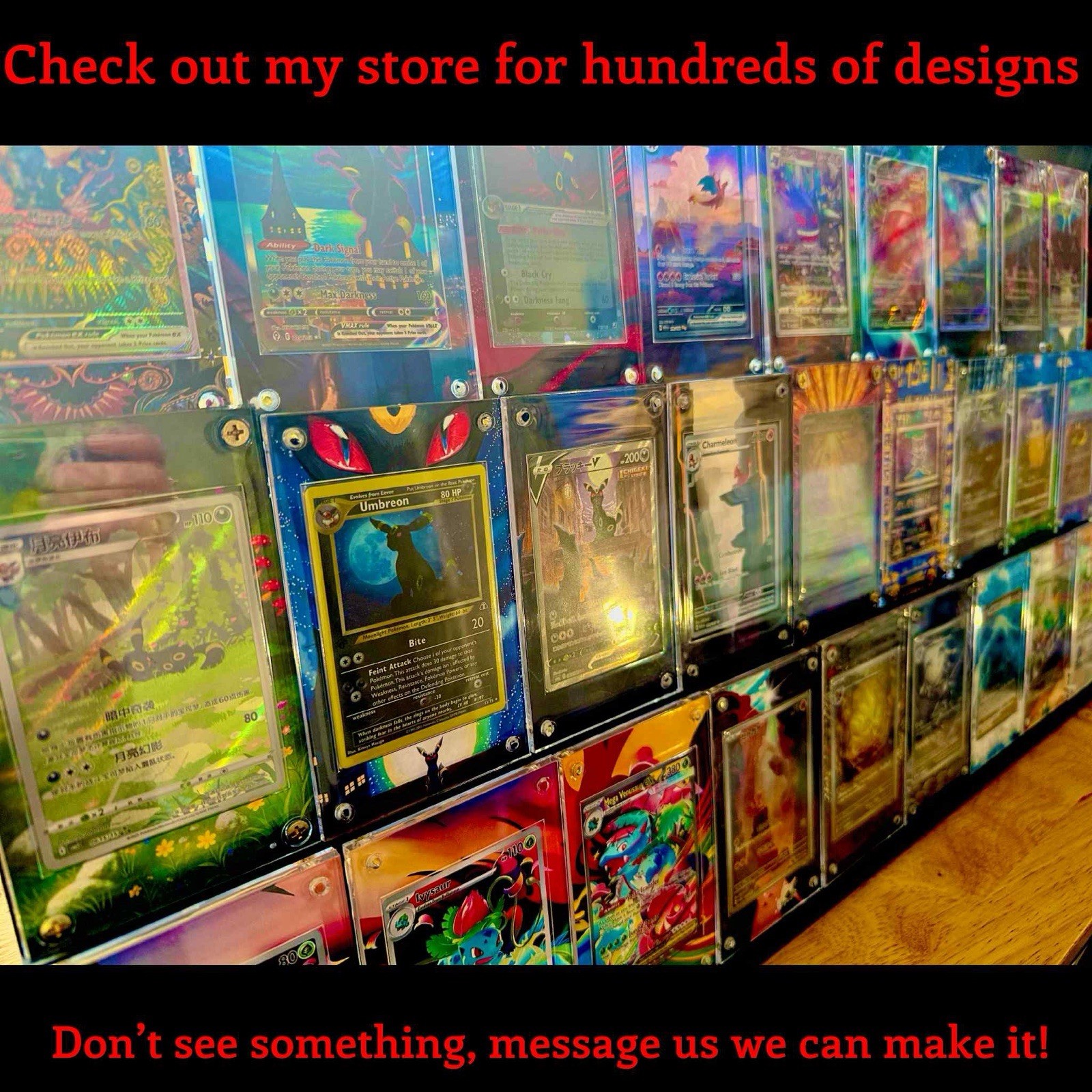 TAG Graded REQUEST ORDER Extended Art Display Case For Any Pokemon or TCG