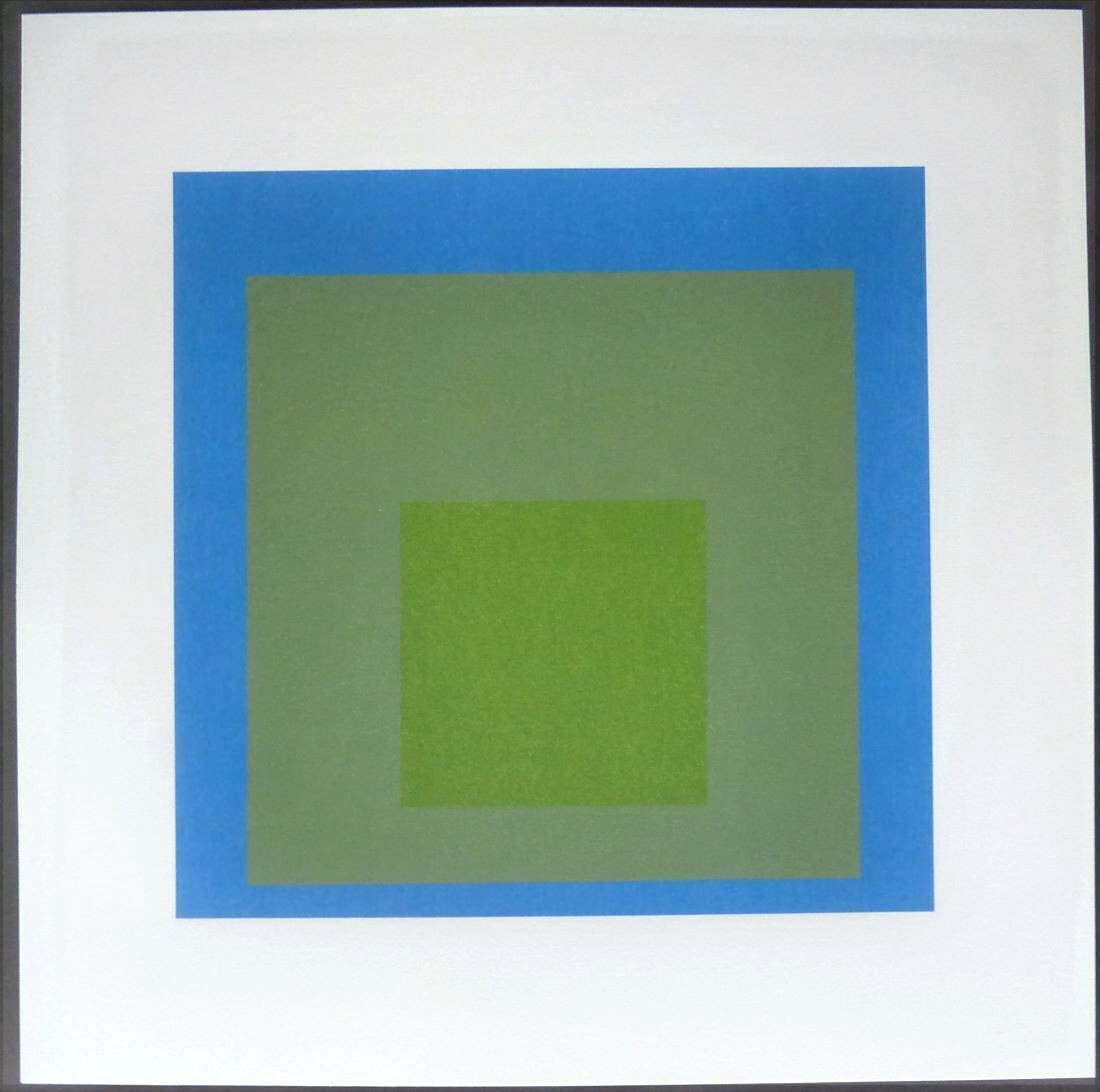 JOSEF ALBERS Farb-Druckgrafik 1971 ” Homage to the Square 9 ” 28 x 28 cm