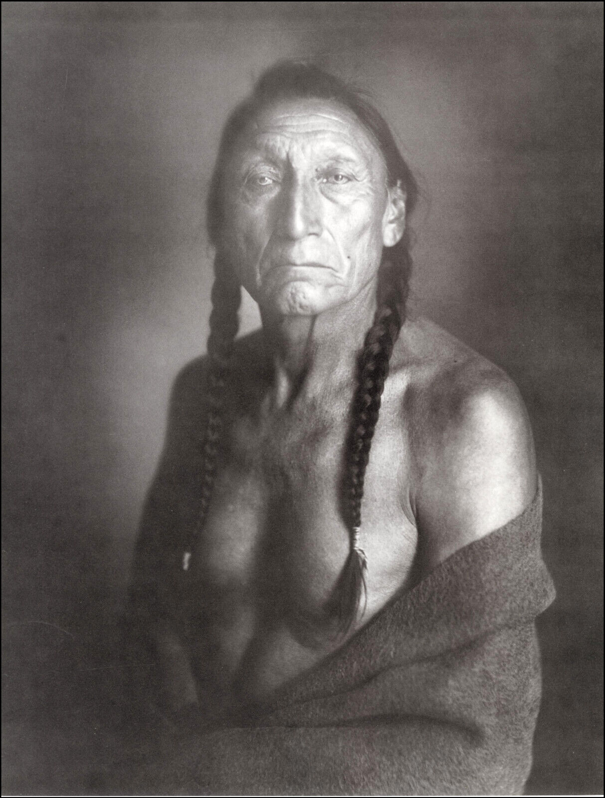 1993 Vintage Print Curley Bear Blackfoot American Native 1915 Portrait Image