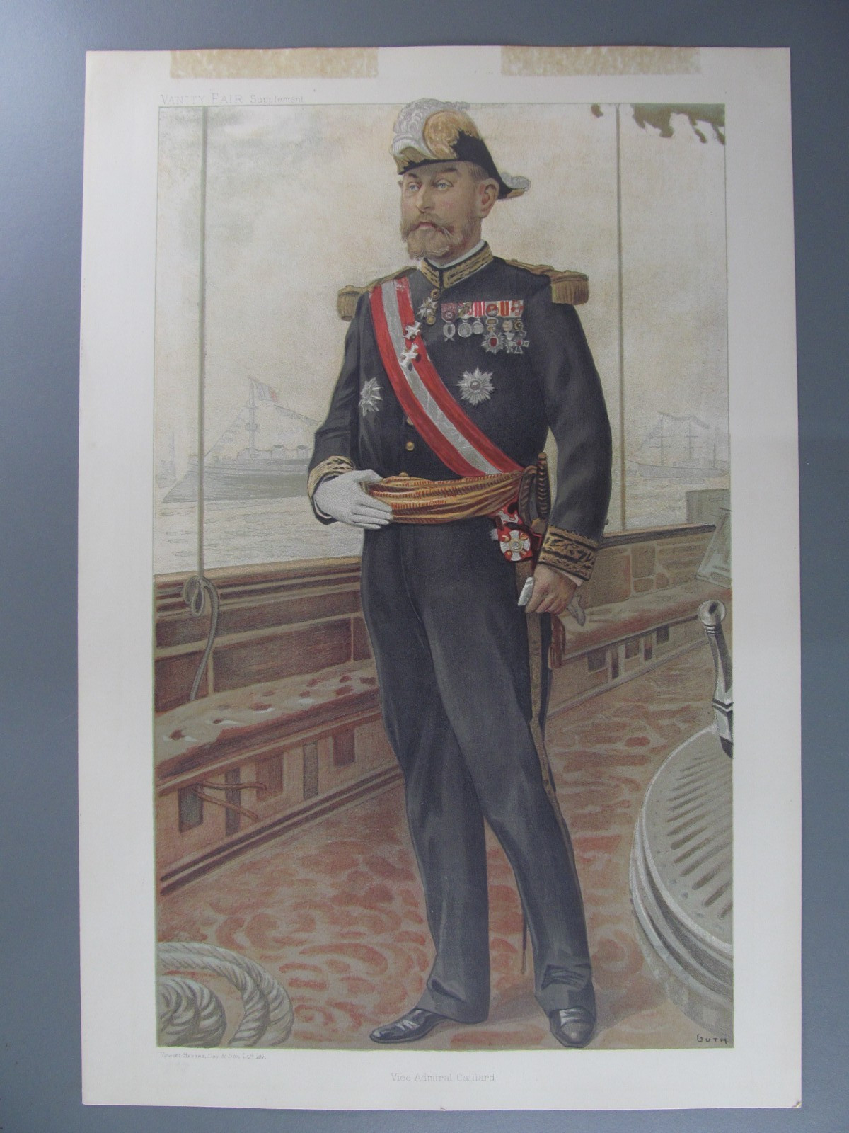 Vice Admiral Caillard, Original Vanity Fair Lithograph, 1905 (1)