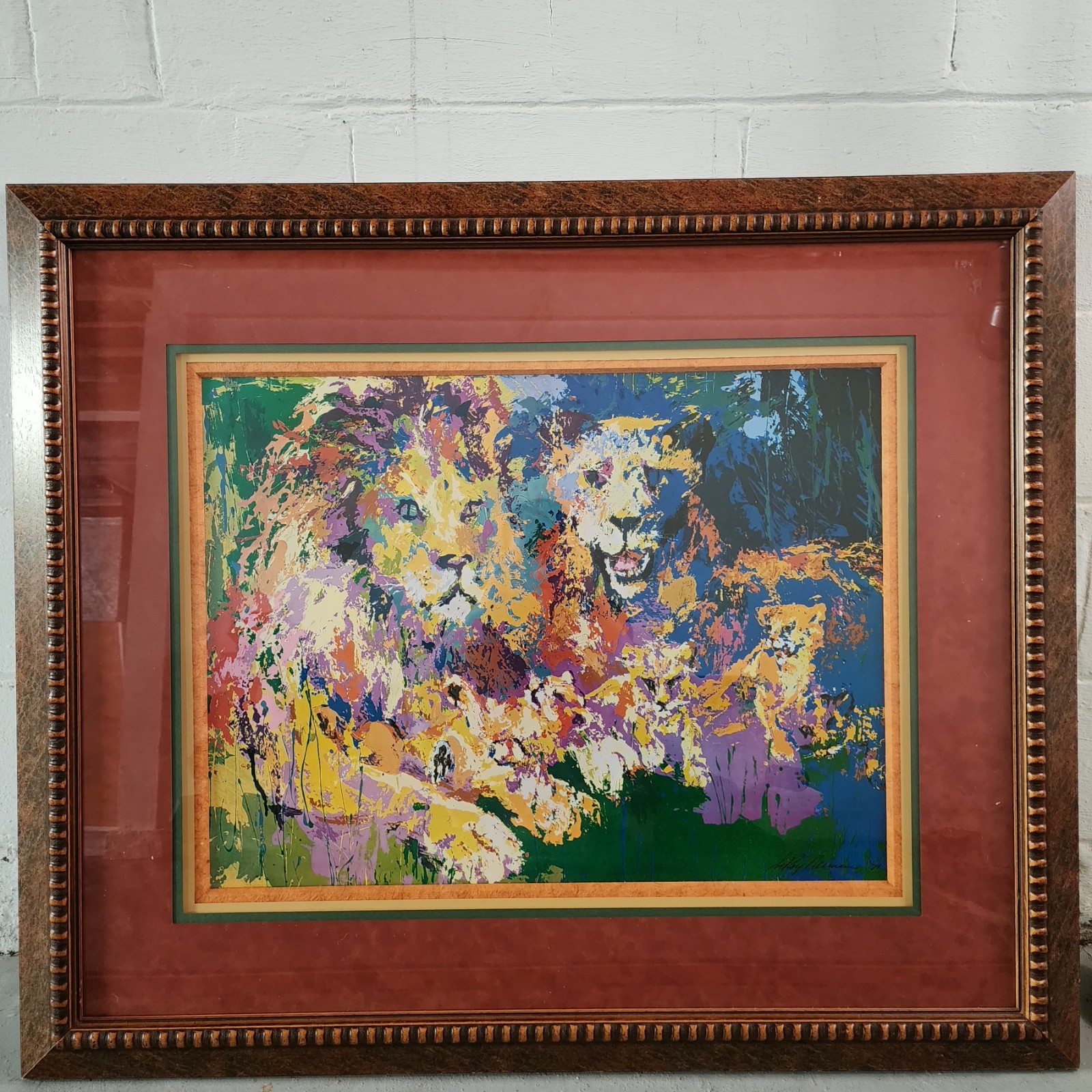 LeRoy Neiman Lion’s Pride Open Edition Professionally Framed! FREE SHIPPING!