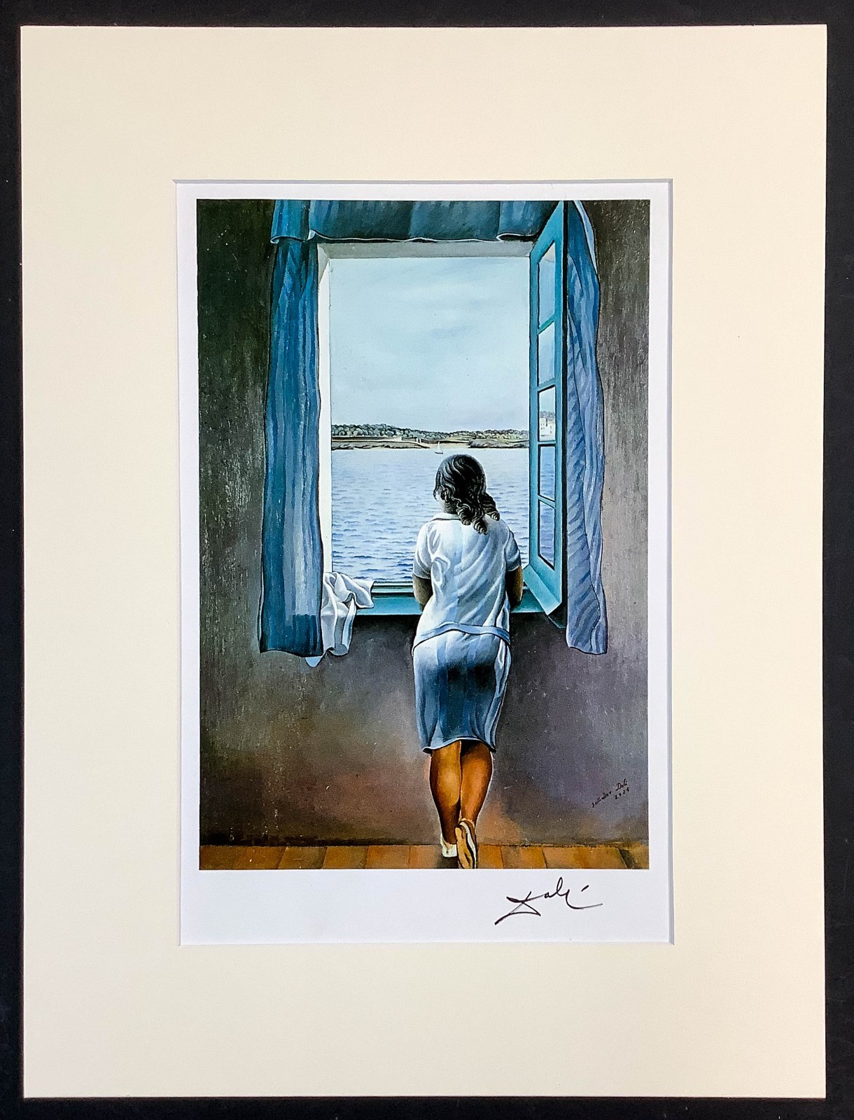Salvador Dali 50 Year old Tipped-In Plate Lithograph – 12×16 Matted Frame Ready