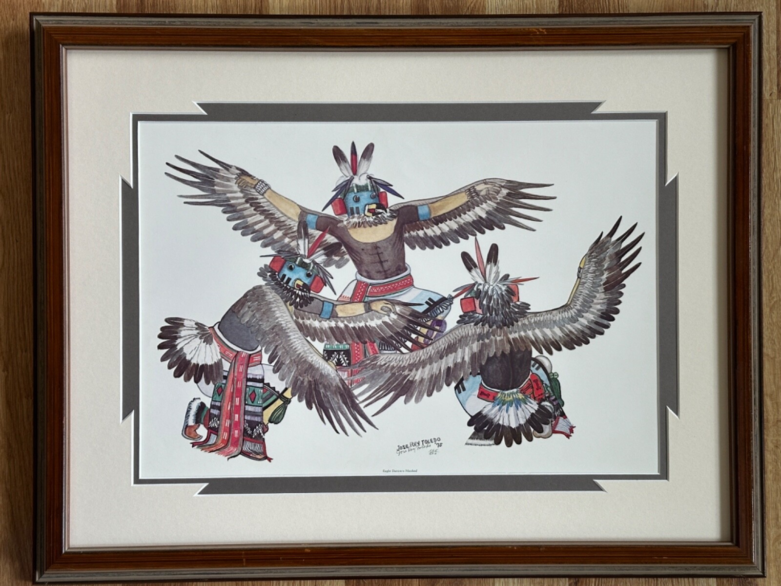 JOSE REY TOLEDO SIGNED & NUMBERED IN PENCIL 065/500 FRAMED 19″ X 24.5″ 1975