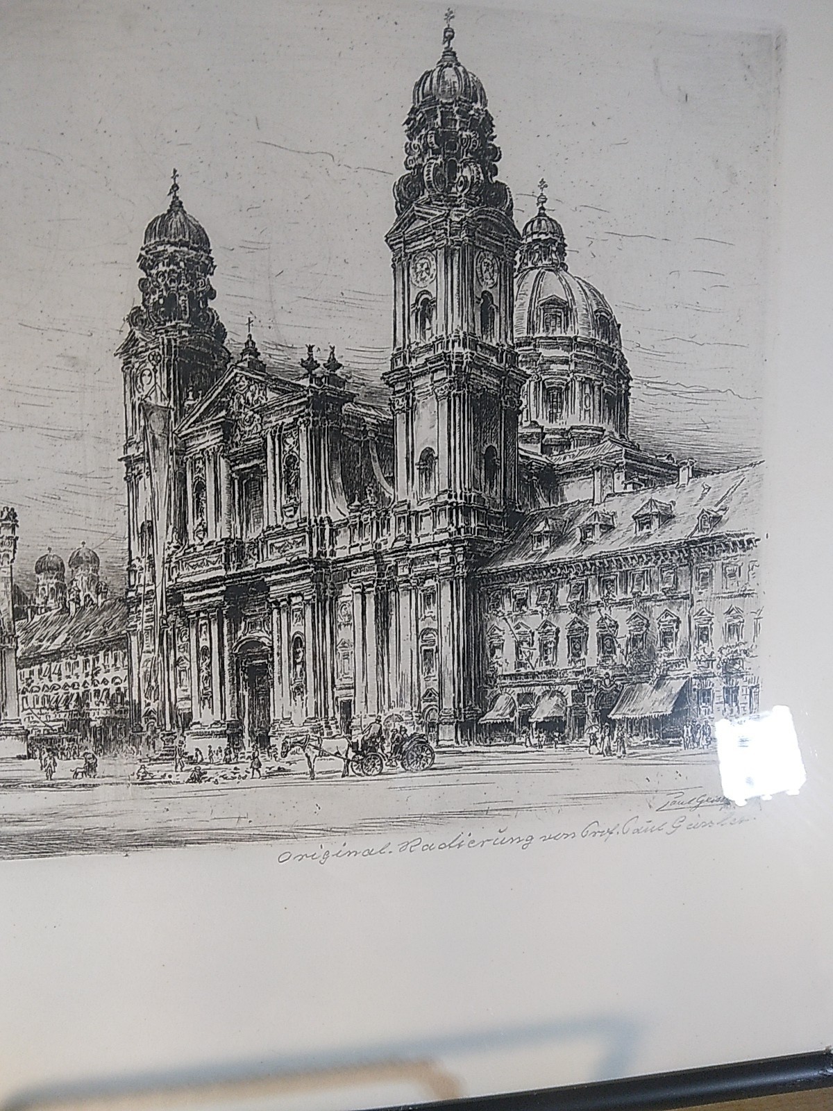 Artist Paul Geissler 1881-1965 Pencil Signed Original Radierung Etching Munchen