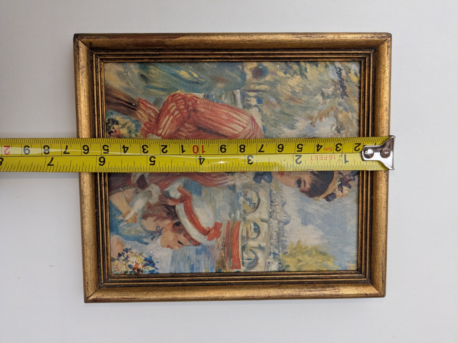 Vintage Art Prints x 2 Portraits Gold Frames Size 16 x 14 cm