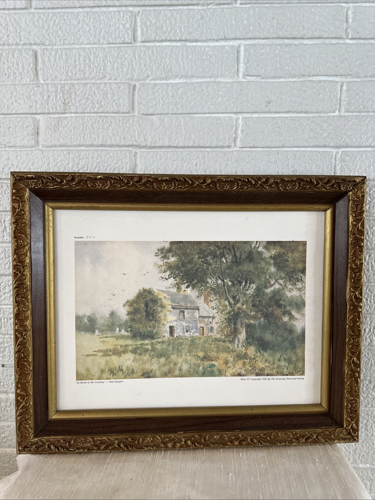 VINTAGE FRAMED Paul Sawyier Limited Edition #1231 At Home In The Country