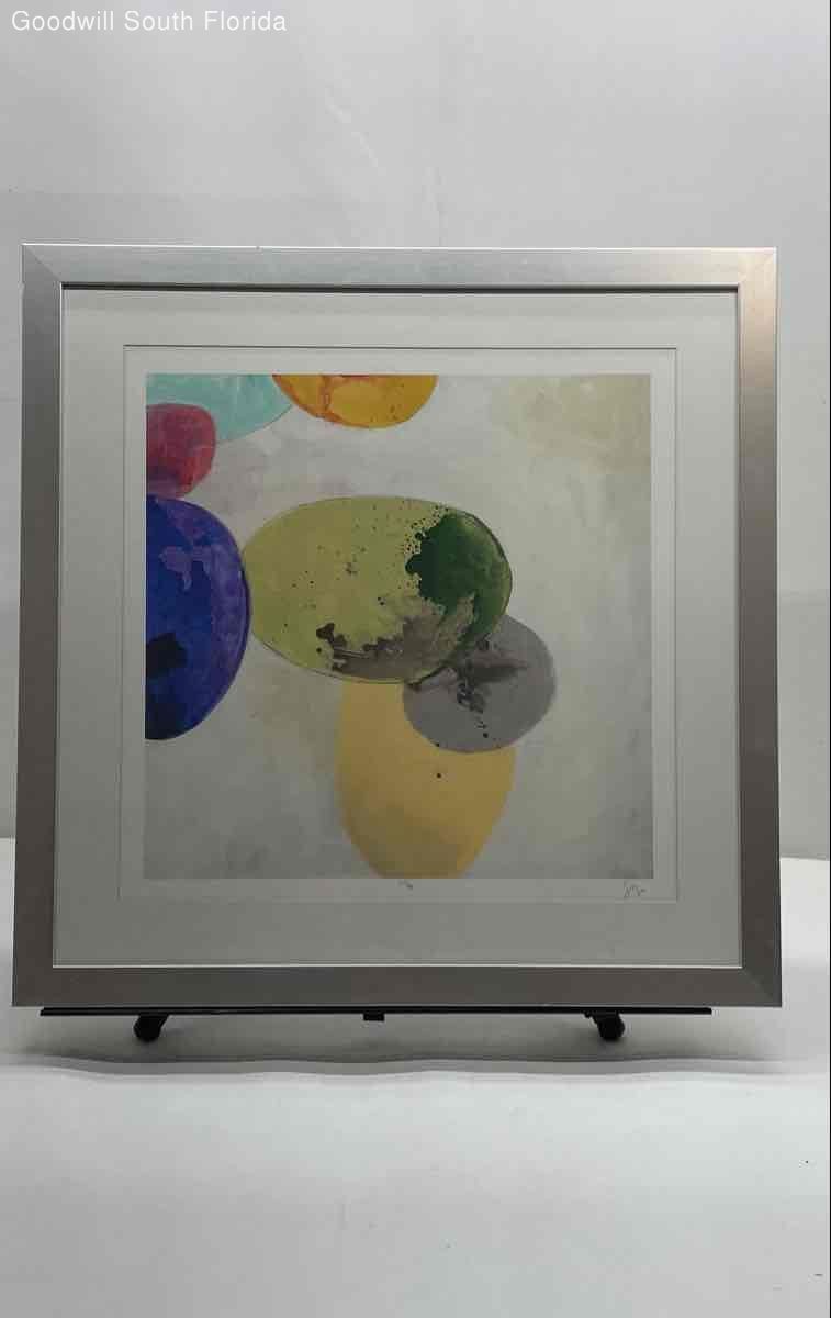 Wall Hanging Home Decor Abstract Multicolor Square Framed Art Print