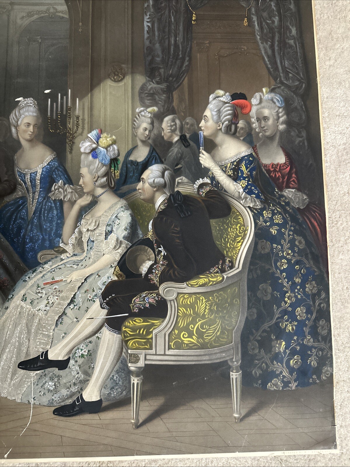 Franklin’s Reception at the Court of France By W.O.Geller Painted By Jolly 1853