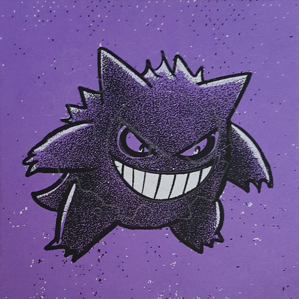 PokemonGo Art Print Gengar Glow in the Dark GID Pokemon Rare Catch Trainer