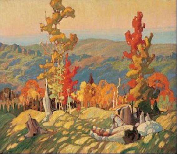 Franklin Carmichael Group of Seven CANVAS Autumn Northland Gallery Wrapped 29×36