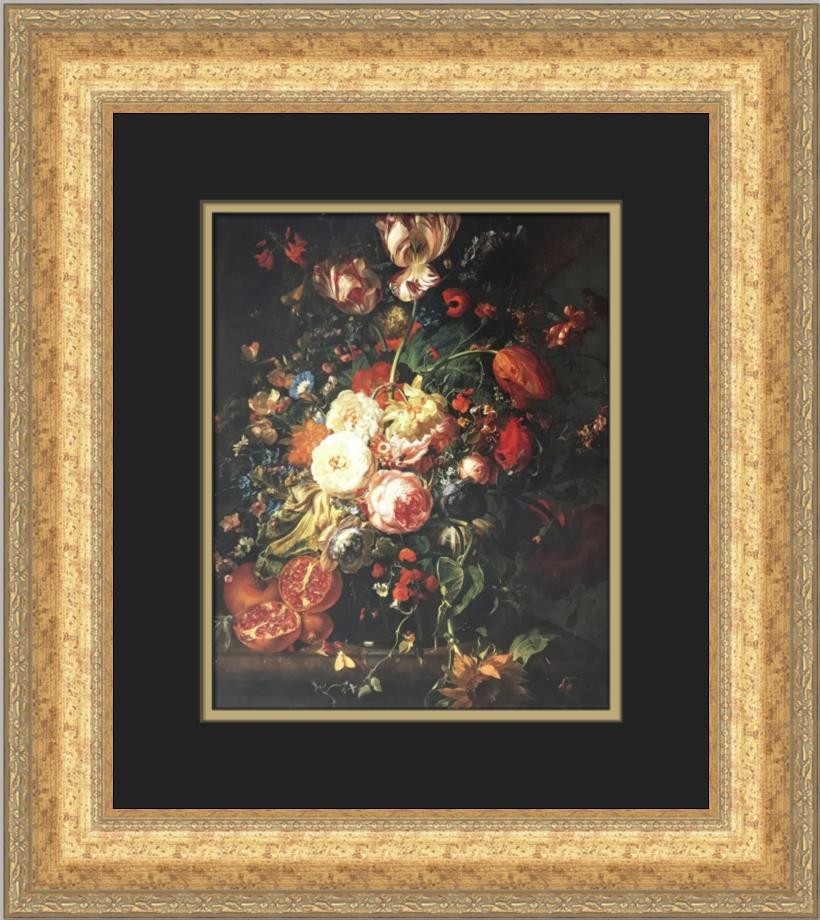 Rachel Ruysch Flowers and Fruit Custom Framed Print