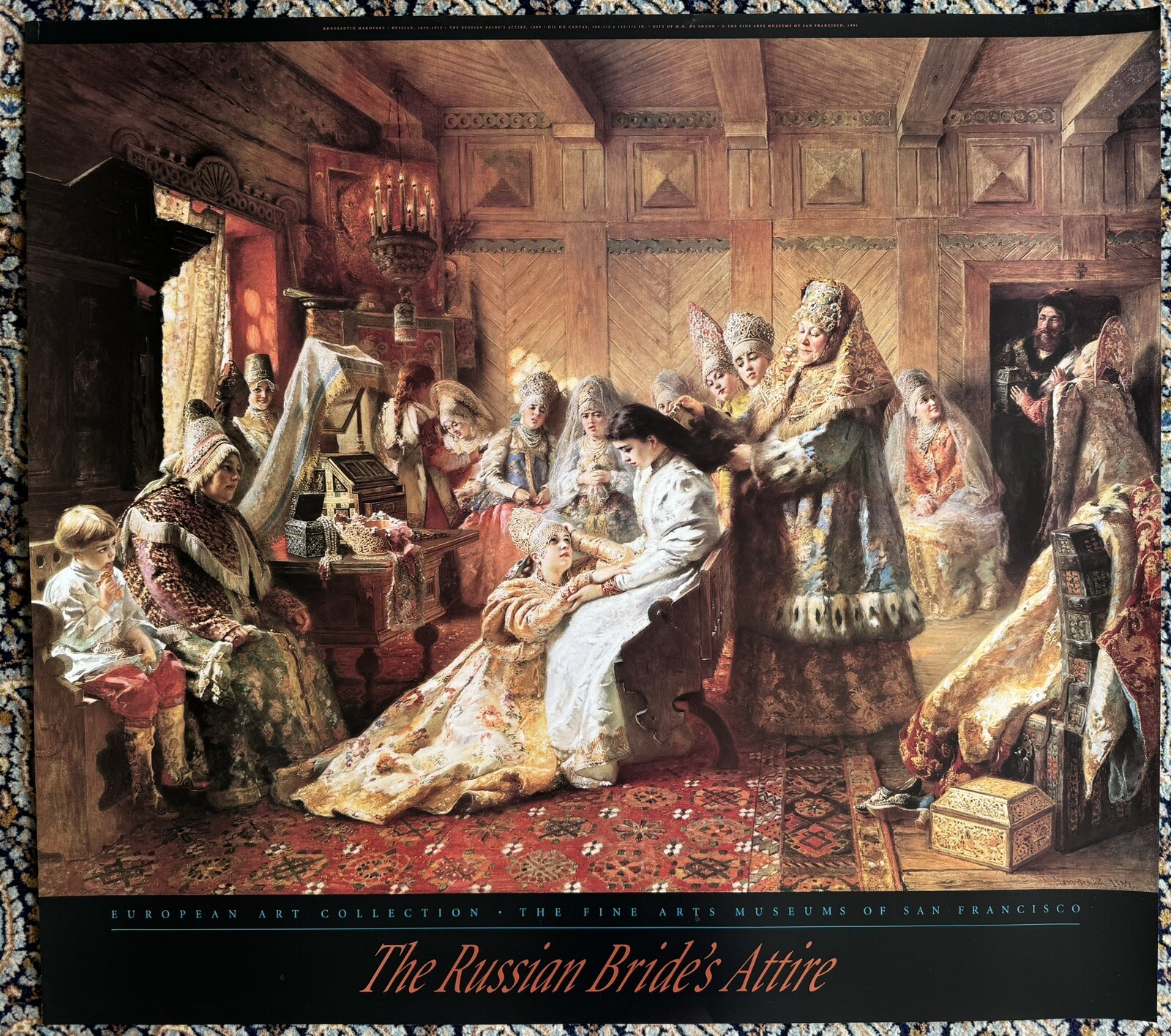 Konstantin Makovsky Art Museum Original Poster The Russian Bride’s Attire 1889