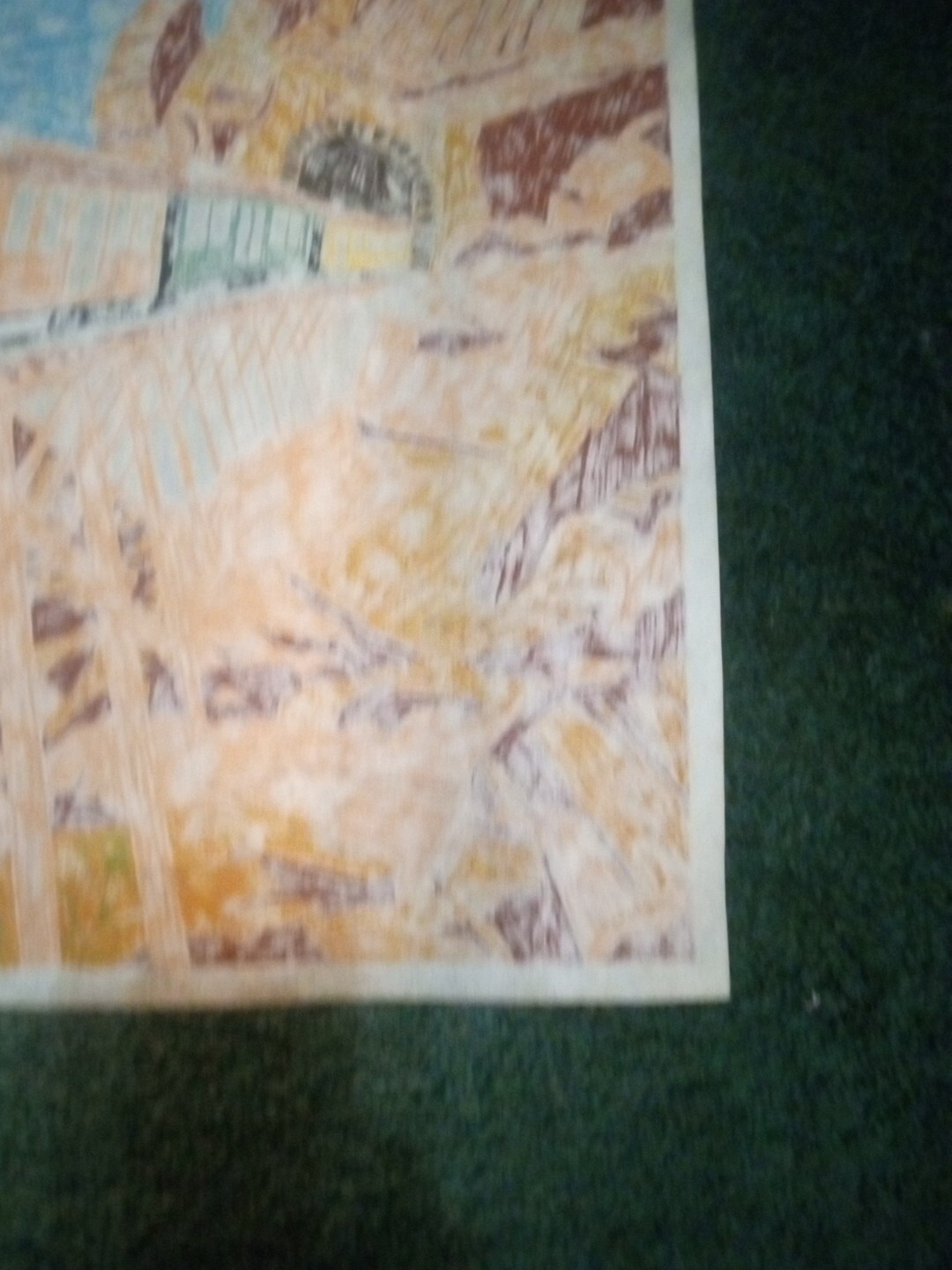 Vintage Heading Through The Rockies Made Printed In The USA Cloth 20×34 Unique