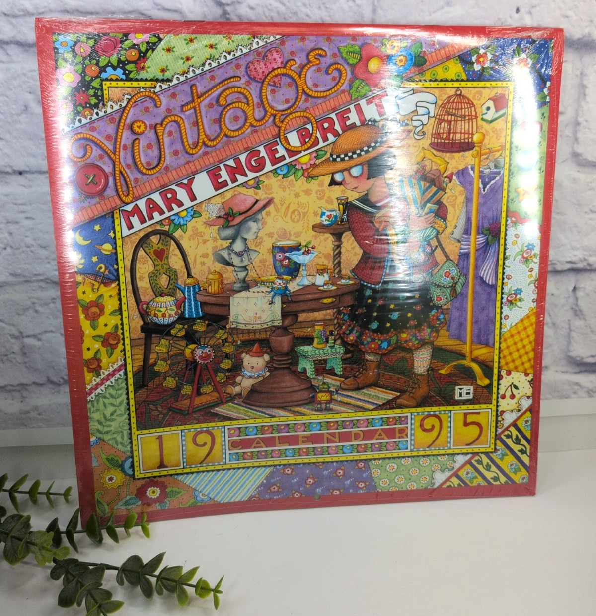 VNTG SEALED NEW 1995😍Mary Engelbreit Wall Calendar 12″ Frameable Art Works 2034