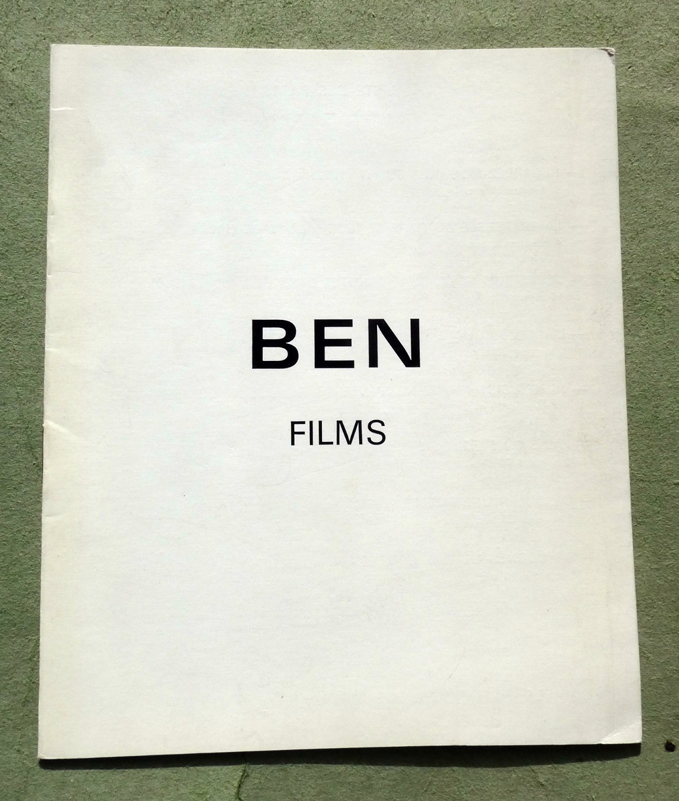 Fluxus 1971; BEN Vautier: FILMS; Daniel Templon