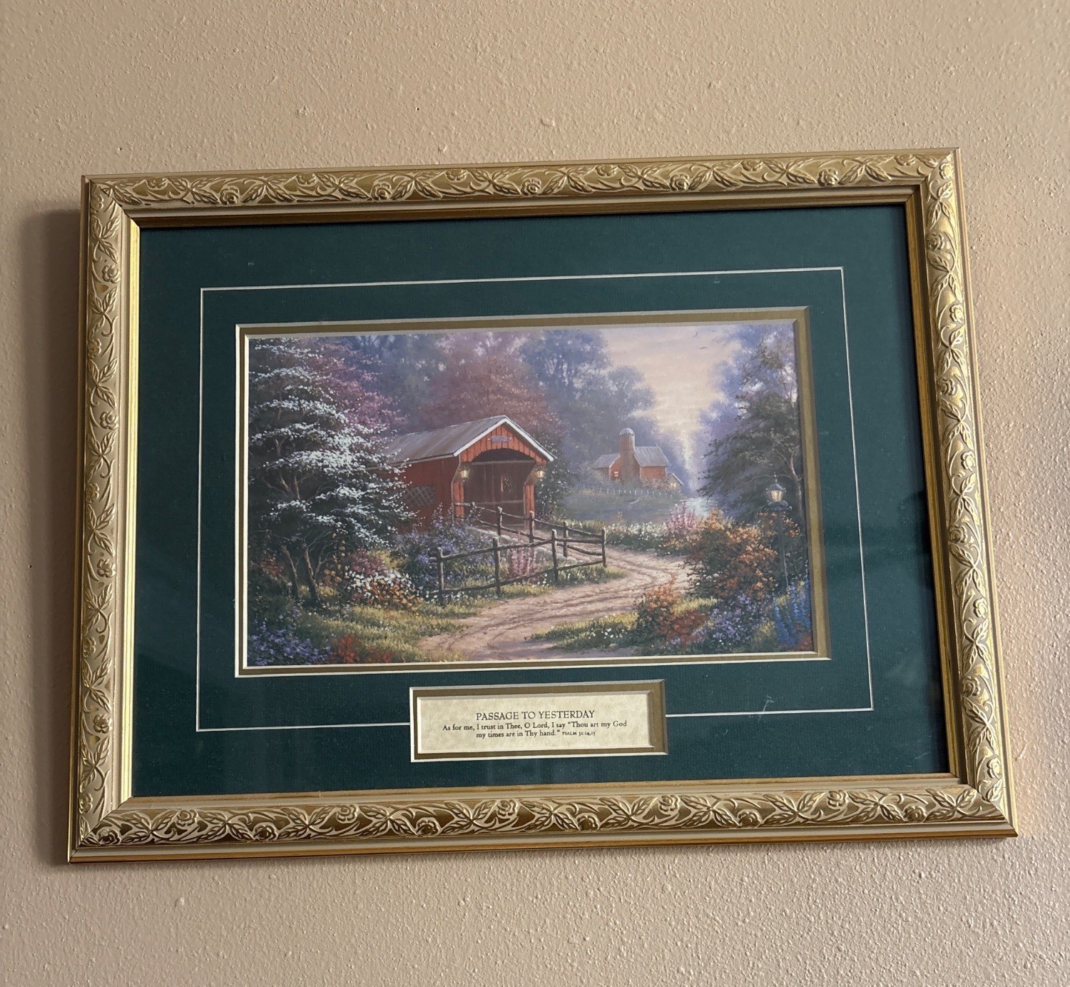 Passage To Yesterday Framed Artwork With Psalm 31:14-15 by artist Derk Hansen