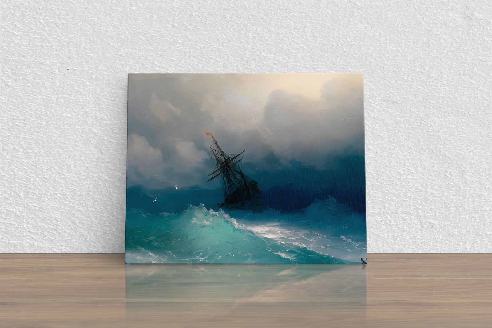 Ivan Aivazovsky”Ship on Stormy Seas” Canvas Print Wall Art Home Decor