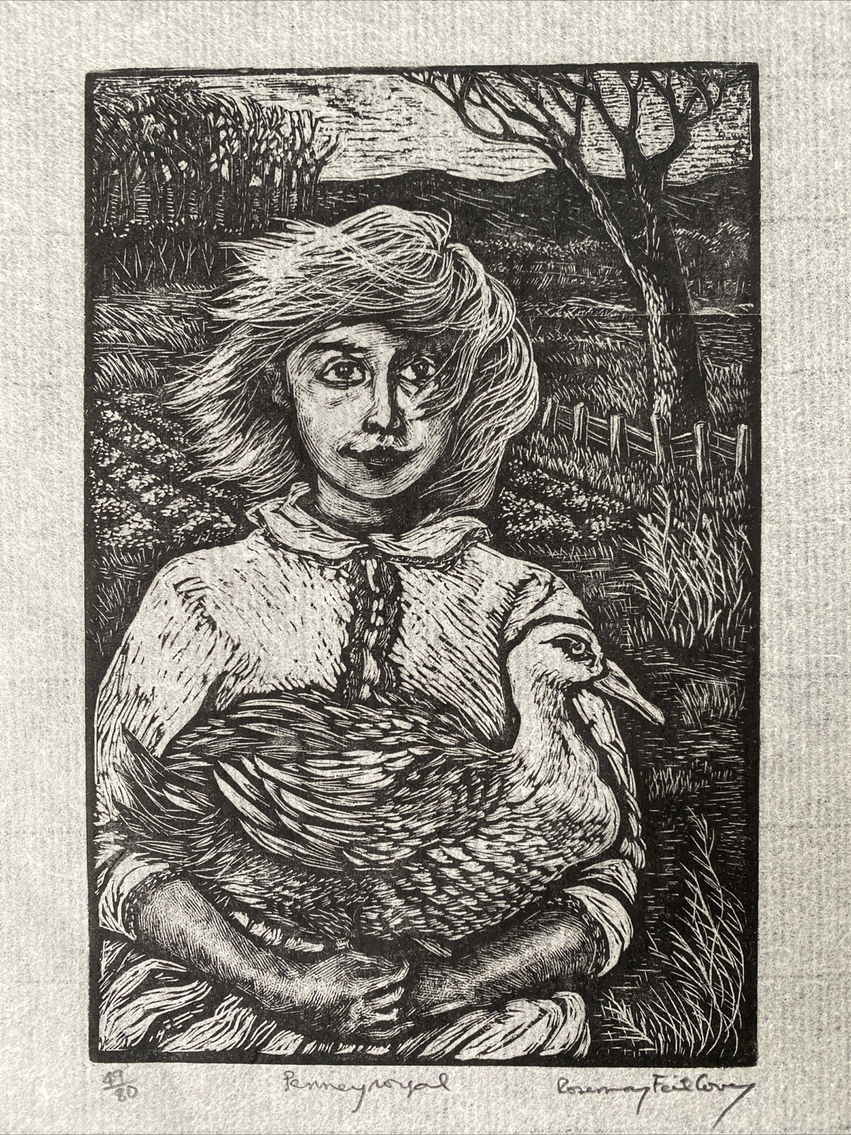 Rosemary Feit Covey (South African b. 1954) Pennyroyal (Girl with Duck) 1991