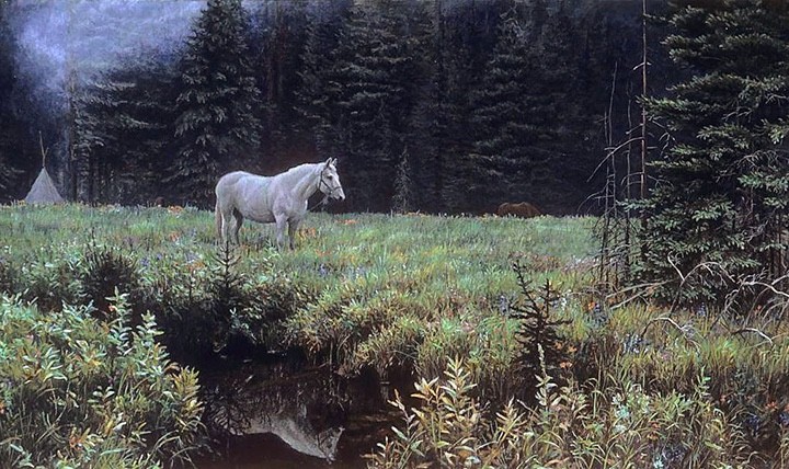 Robert Bateman High Camp at Dusk Signed And Numbered # 155/950 RARE