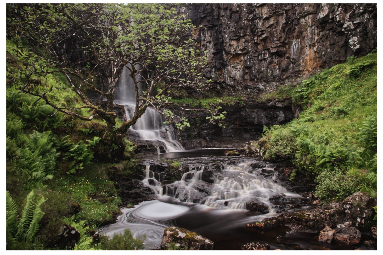 Carbost burn waterfall, Isle of Skye, UK – 18″ x 12″ PRINT – ISLE OF SKYE UK