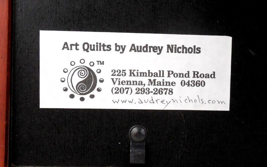 Art Quilt By Audrey Nichols, Vienna, Maine USA Signed 8″ x 10″ Framed (TTTT)