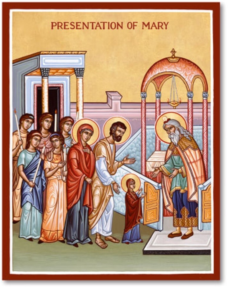 PRESENTATION OF MARY Icon PRINT 8×10 USA ULTRA SATIN CATHOLIC PRINT
