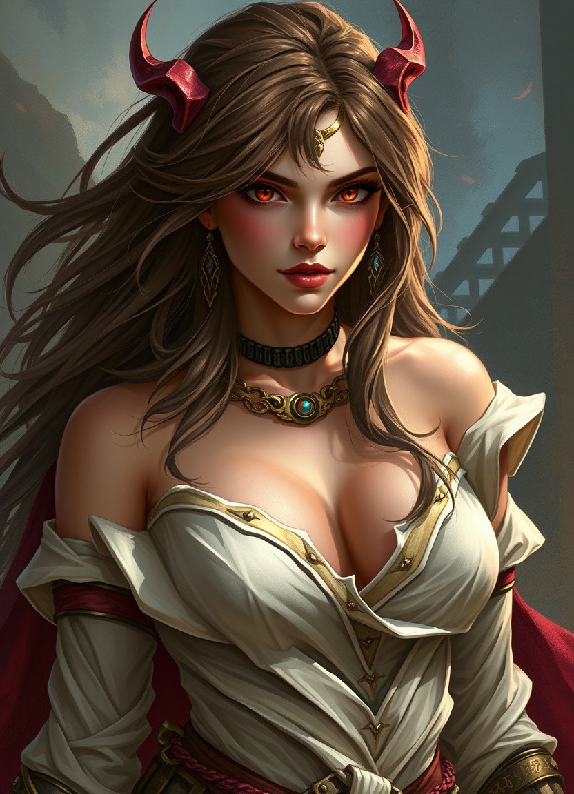 SEXY DUNGEONS DRAGONS HUMAN Cleric WAIFU 4×6 Print Fantasy Art 03122616