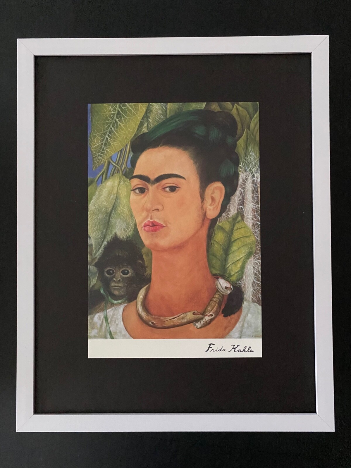 FRIDA KAHLO | Signed Print from Mexico “Self Portrait” + Framed | Buy it Now!