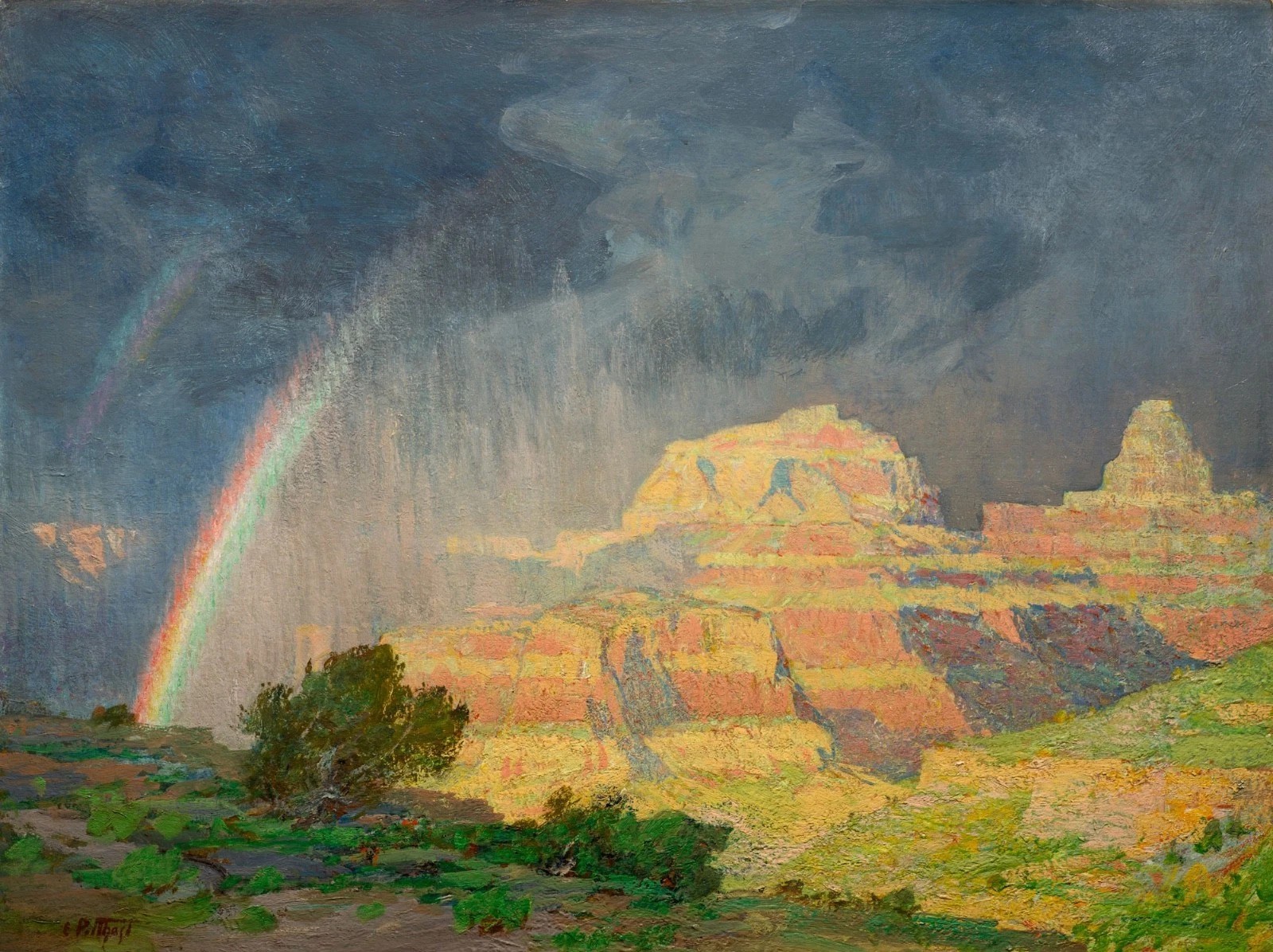Edward Henry Potthast The Grand Canyon 1910 VINTAGE painting poster print