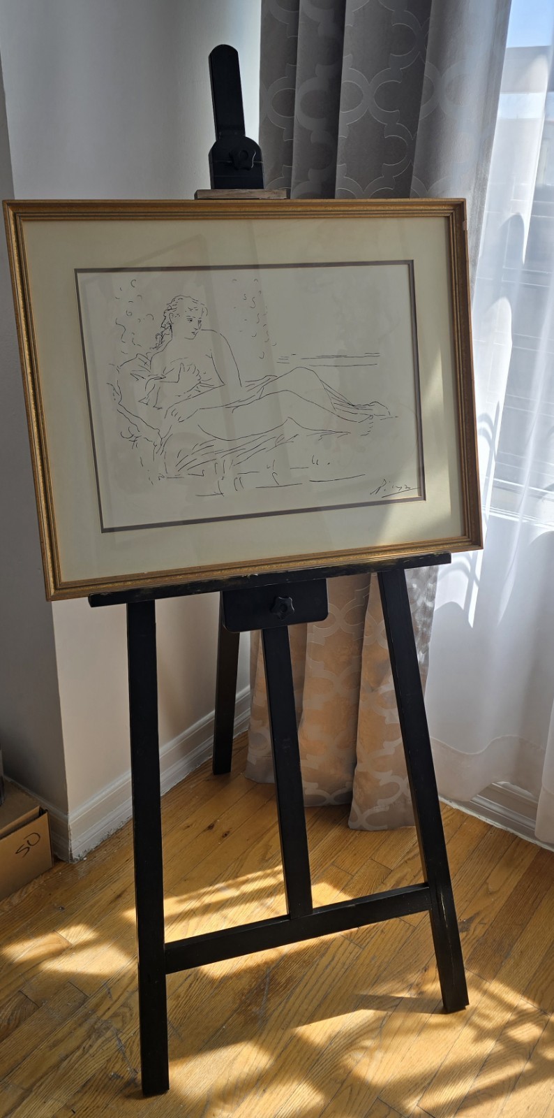 Pablo PICASSO Woman Lying On The Sofa. Framed Print