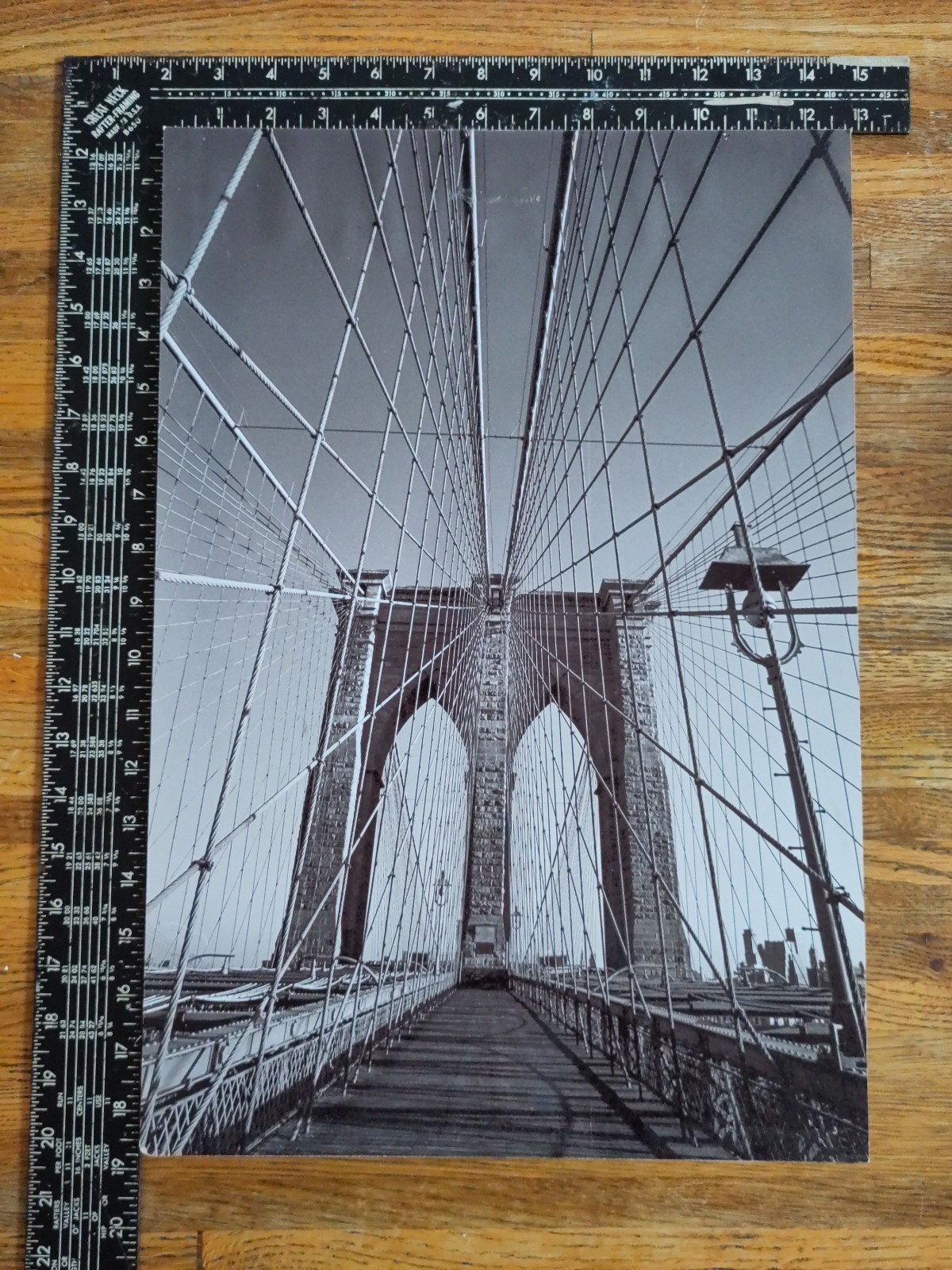 13x19in Brooklyn Bridge Mounted on Gatorboard