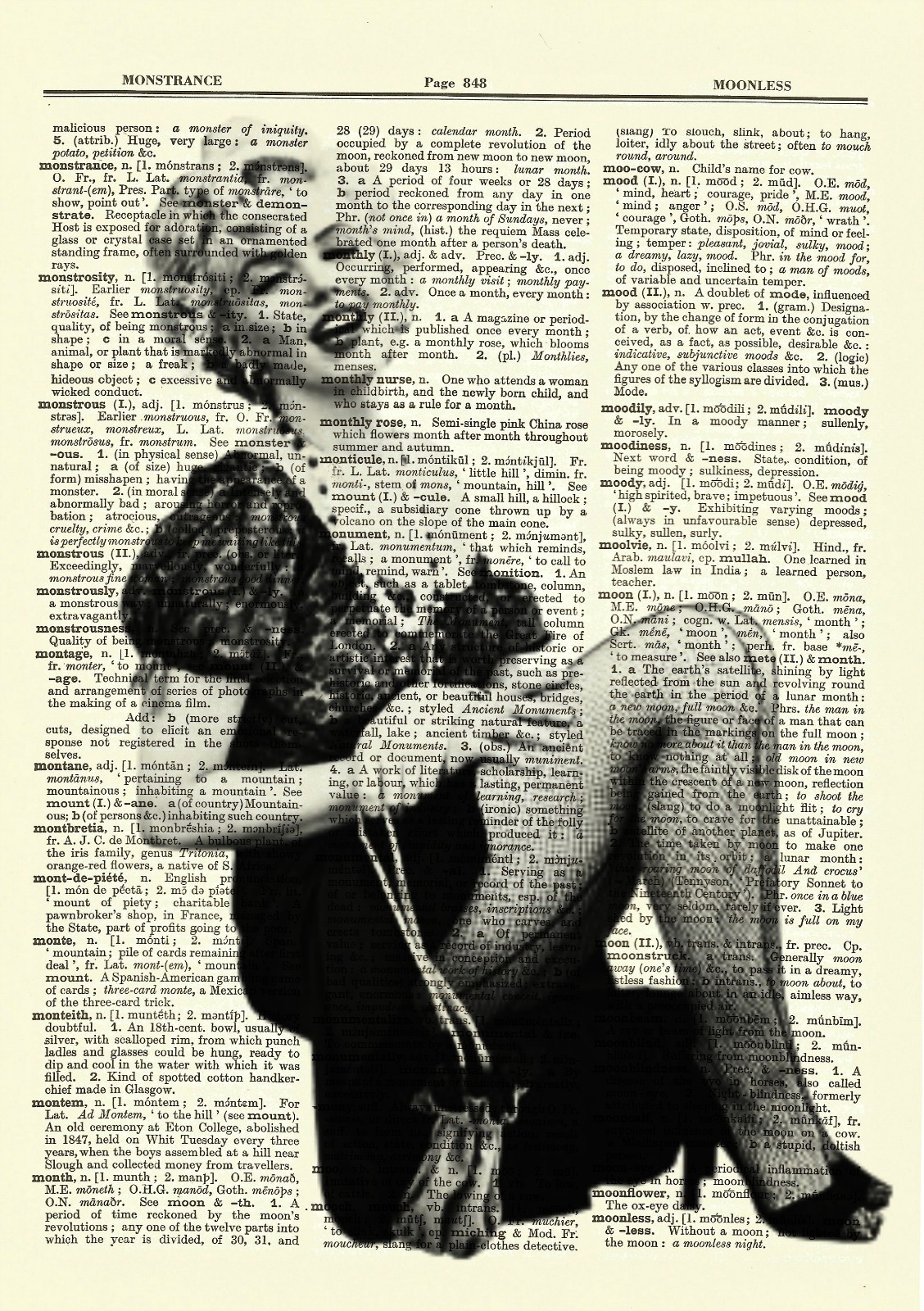 Marilyn Monroe Actress Dictionary Page Art Print Book Page Picture Playful